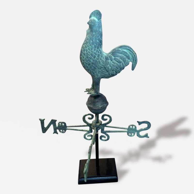 Rooster Weathervane on Display Stand