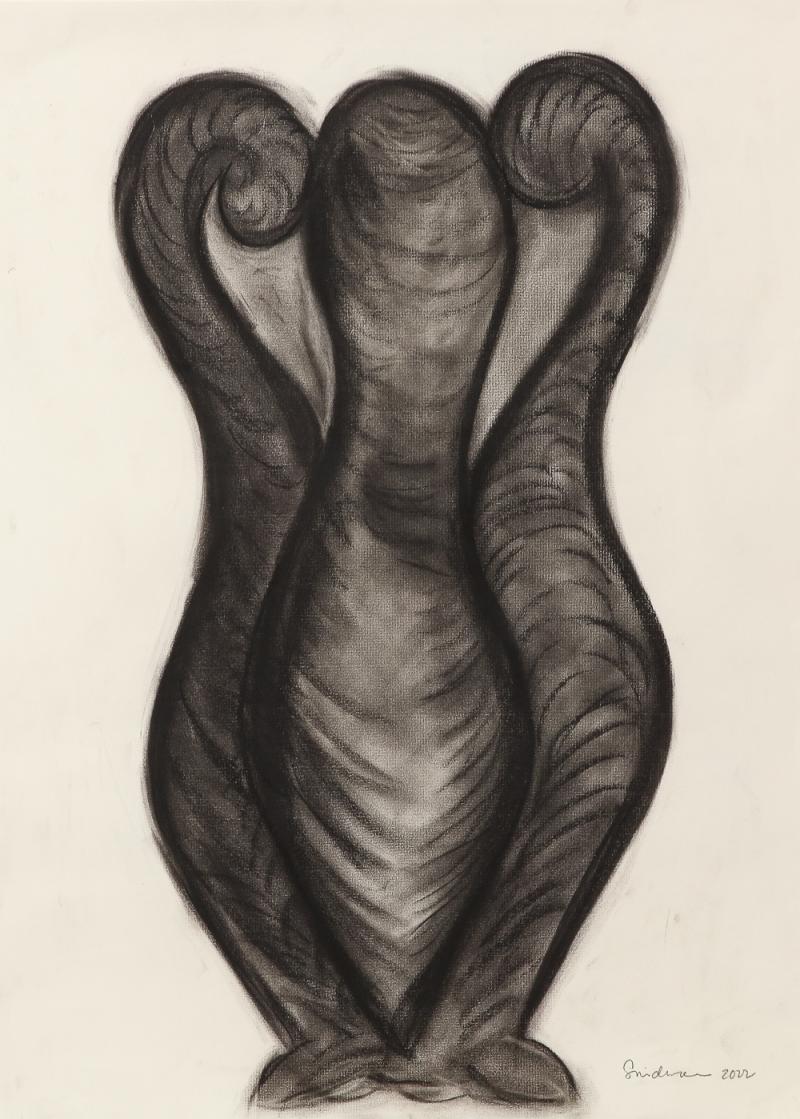 Rosanne Sniderman Charcoal Drawing V2 by Rosanne Sniderman