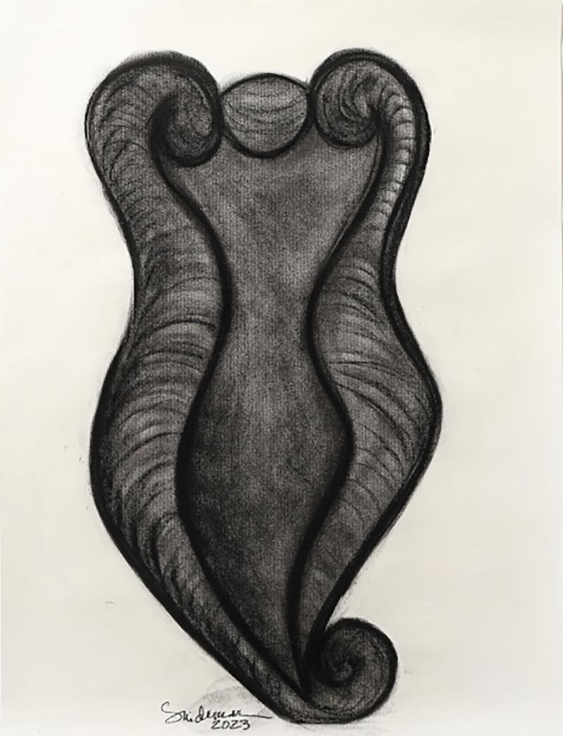 Rosanne Sniderman Charcoal Drawing V5 by Rosanne Sniderman