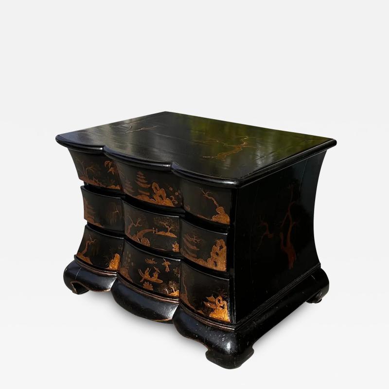 Rose Tarlow Rose Tarlow Melrose House Black Gold Chinoiserie Commode Chest of Drawers