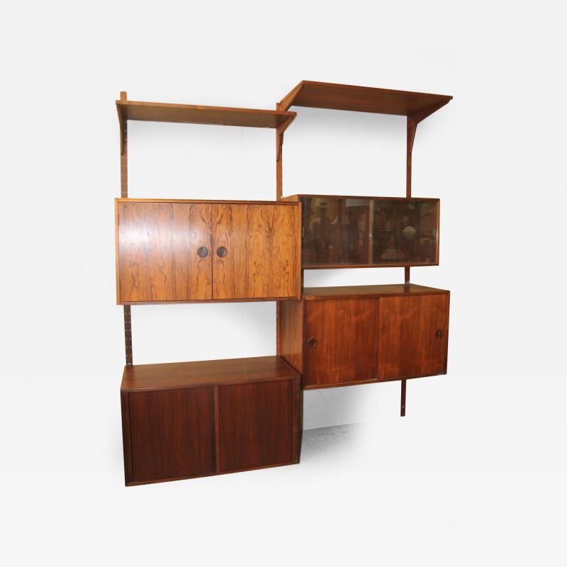 Rosewood 2 bay Cado wall unit imported by Raymor