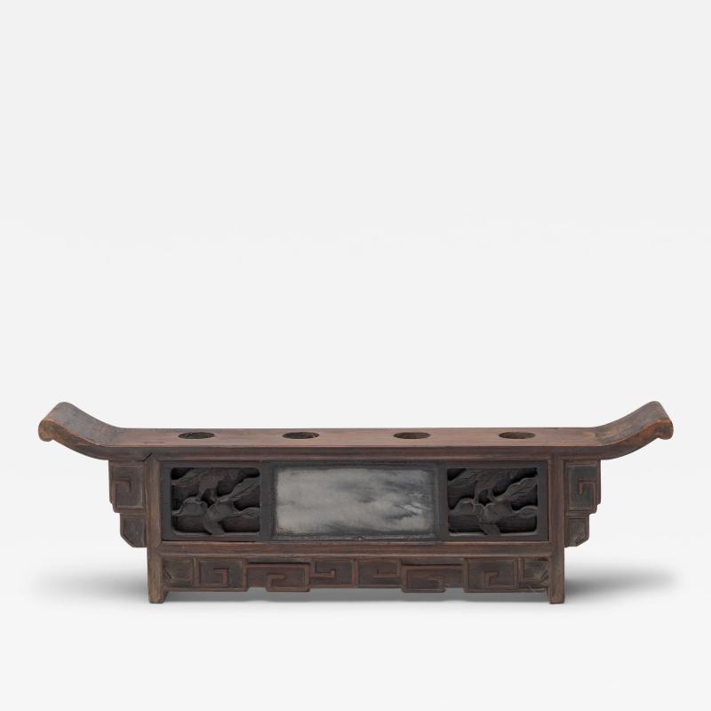 Rosewood Altar Opium Stand with Dali Marble