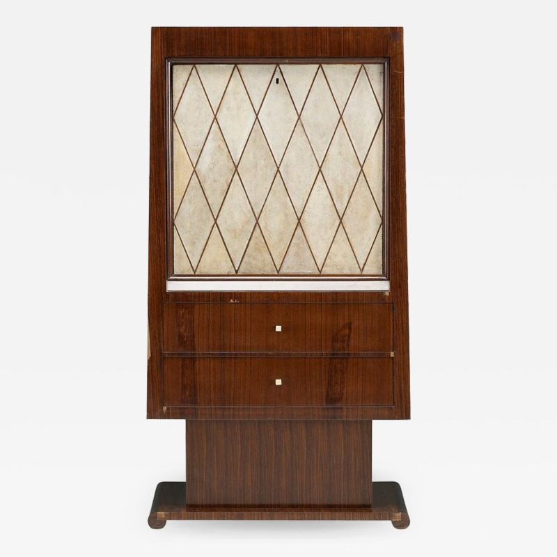 Rosewood and parchment art deco cabinet