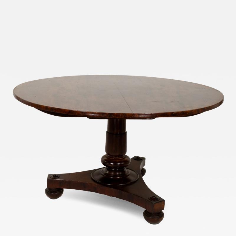 Round Mahogany Tilt Top Center Table English Circa 1840