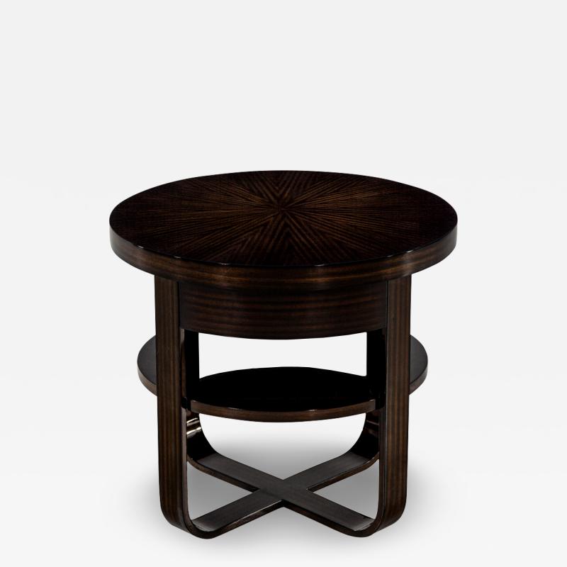 Round Modern Side Table Art Deco Inspired