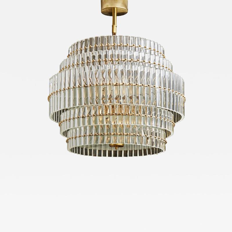 Round Multi Layers Glass Chandelier