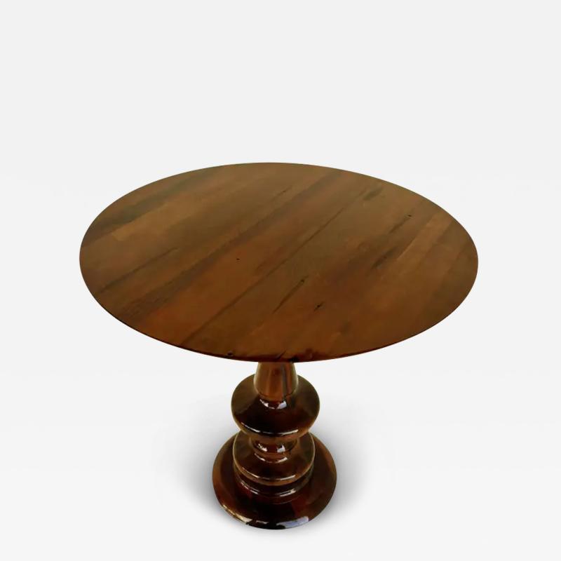 Round Occasional Table with Turned Pedestal Base Chess or Tea Table