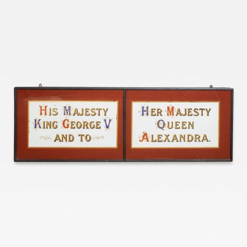 Royal Warrant Framed Reverse Painting on Glass
