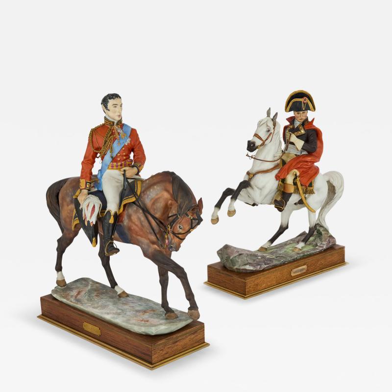 Royal Worcester Pair of Royal Worcester Porcelain Models of Wellington and Napoleon