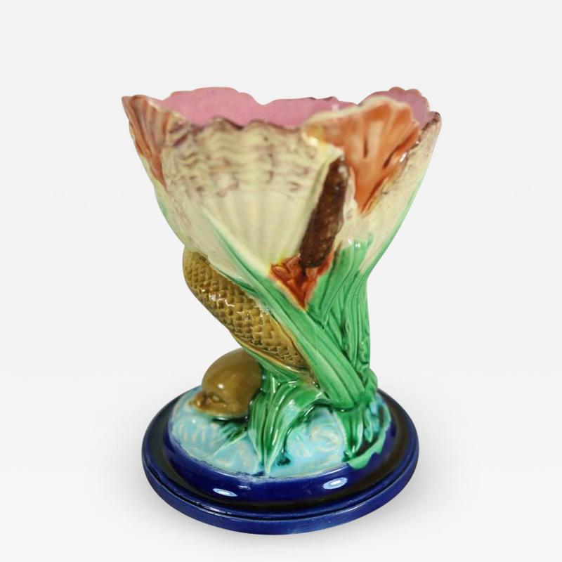 Royal Worcester Royal Worcester Majolica Dolphin Posy Holder