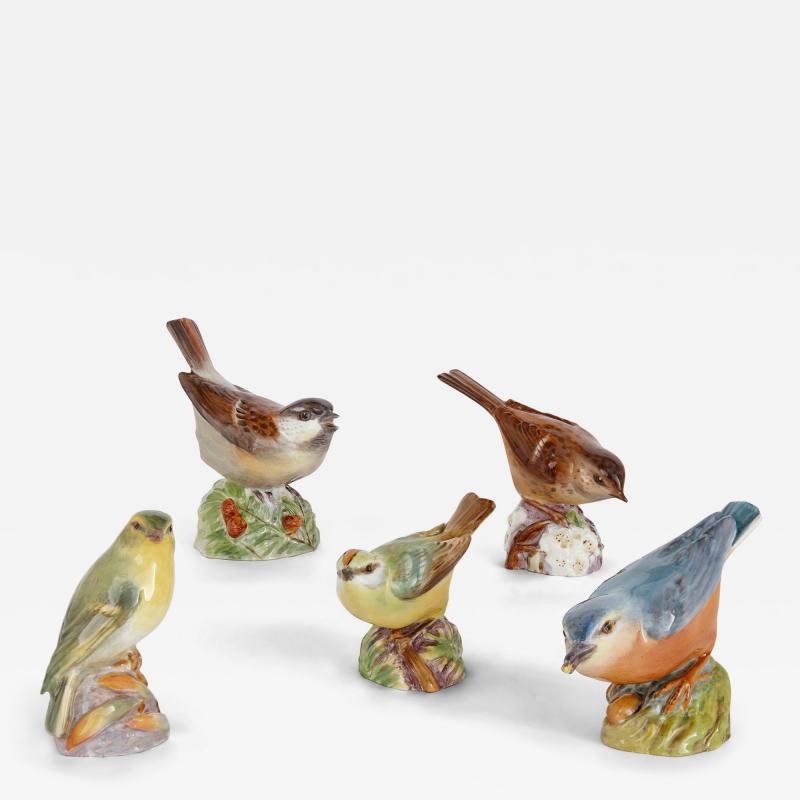 Royal Worcester Set of five Royal Worcester bird models