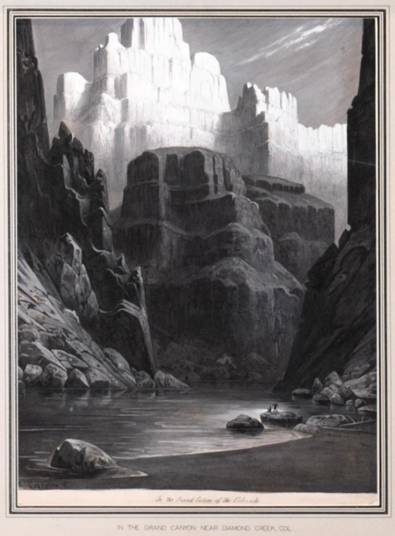 Rudolf Cronau IN THE GRAND CANYON NEAR DIAMOND CREEK COL NOW NORTHERN ARIZONA 