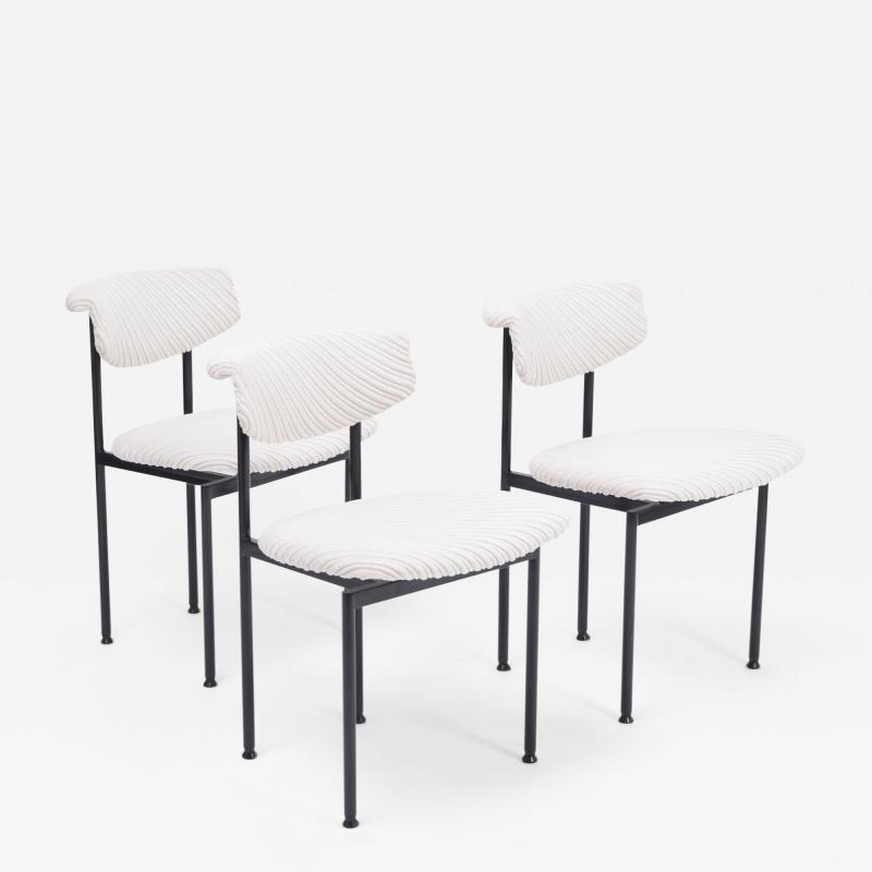 Rudolf Wolf Set of three Dutch white Alpha chairs designed by Rudolf Wolf 1960s