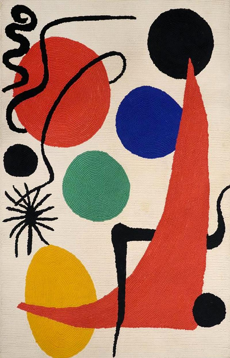 Rug after Alexander Calder Green Ball