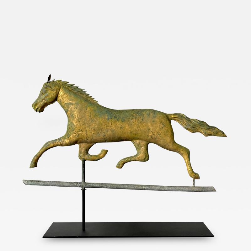 Running Horse Weathervane on Display Stand