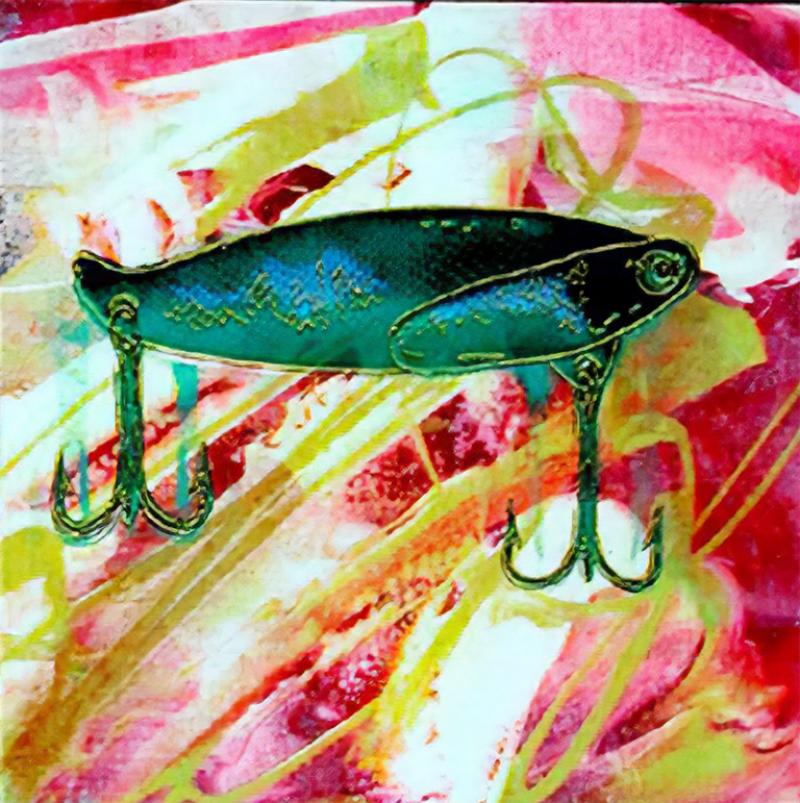Rupert Jasen Smith Fishing Lure on Black Pink 