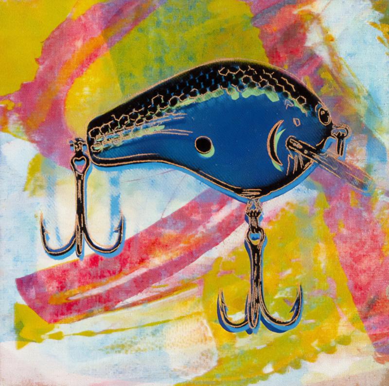 Rupert Jasen Smith Fishing Lure on Gold I Blue 