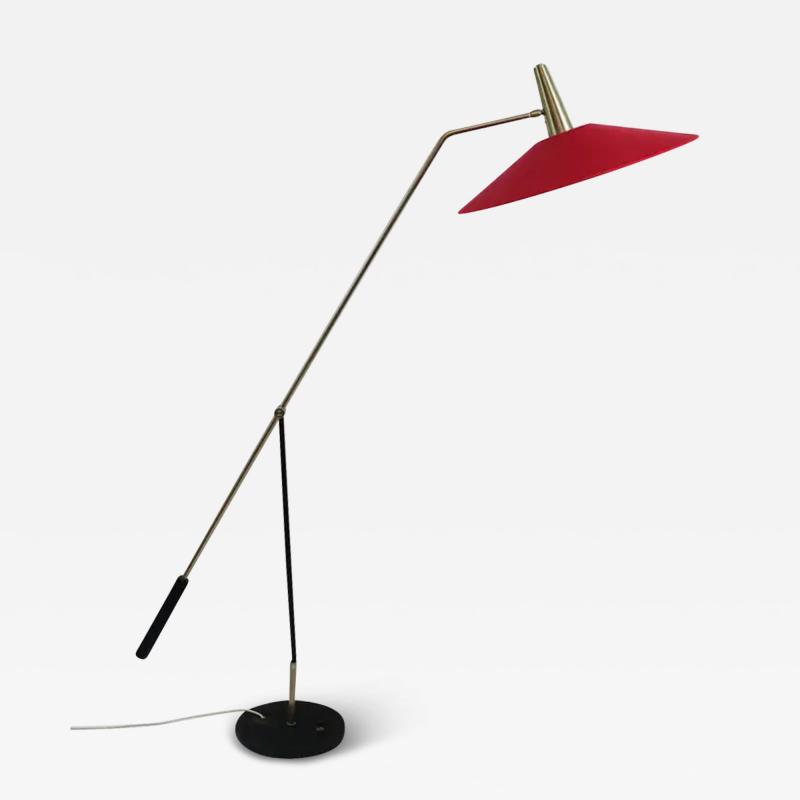 Rupert Nikoll Rupert Nikoll Articulating Counterweight Midcentury Floor Lamp Nickel Brass
