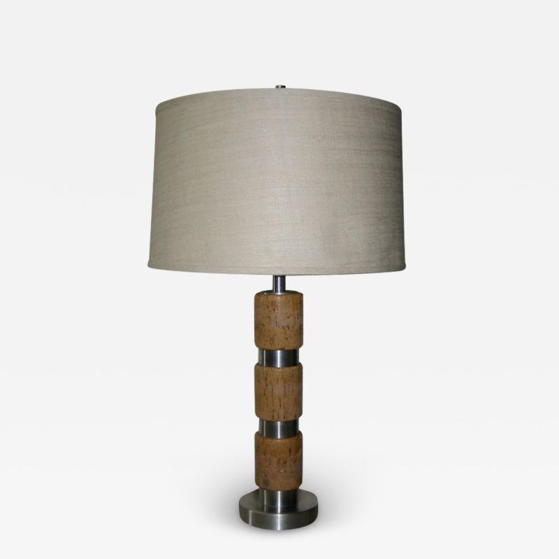 Russel Wright Cork Aluminum Table Lamp