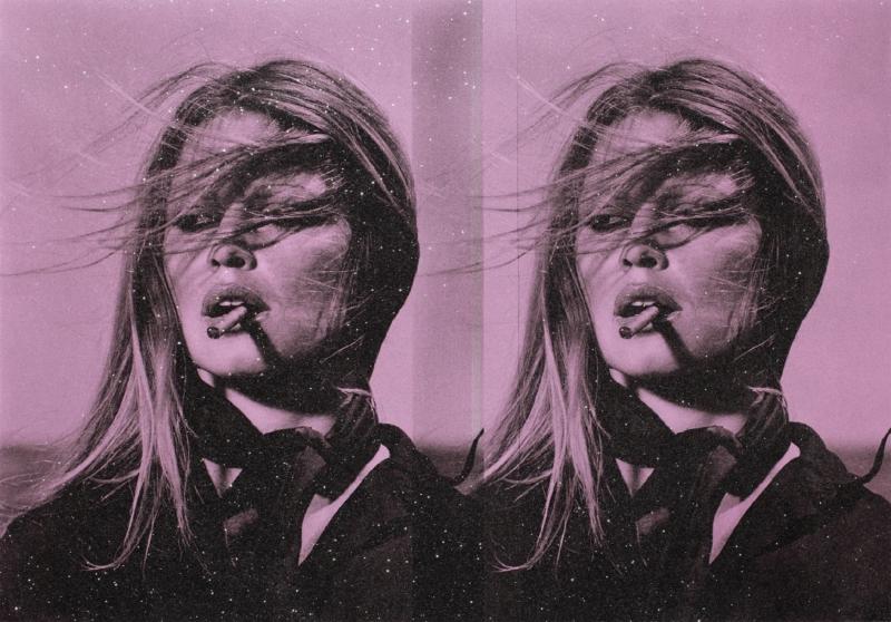 Russell Young Bardot Supreme Diptych Riviera Rose
