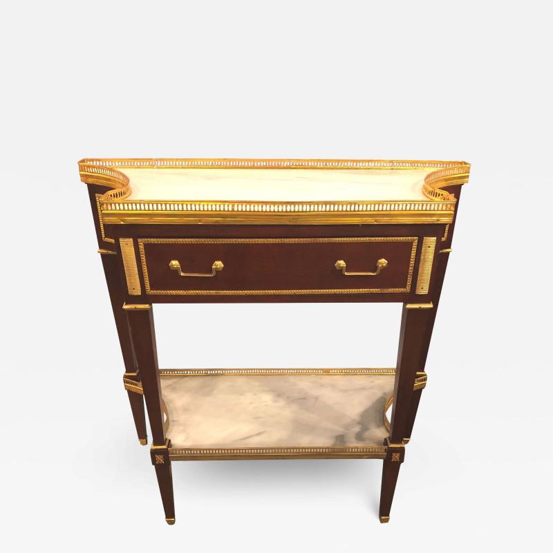 Russian Neoclassical Style Console Server or Commode with Marble Top