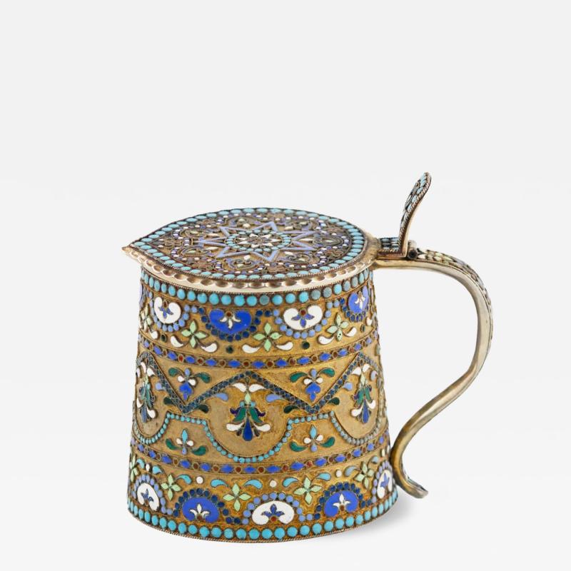 Russian Silver Cloisonne Enamel Tankard In The Neo Russian Style Russia