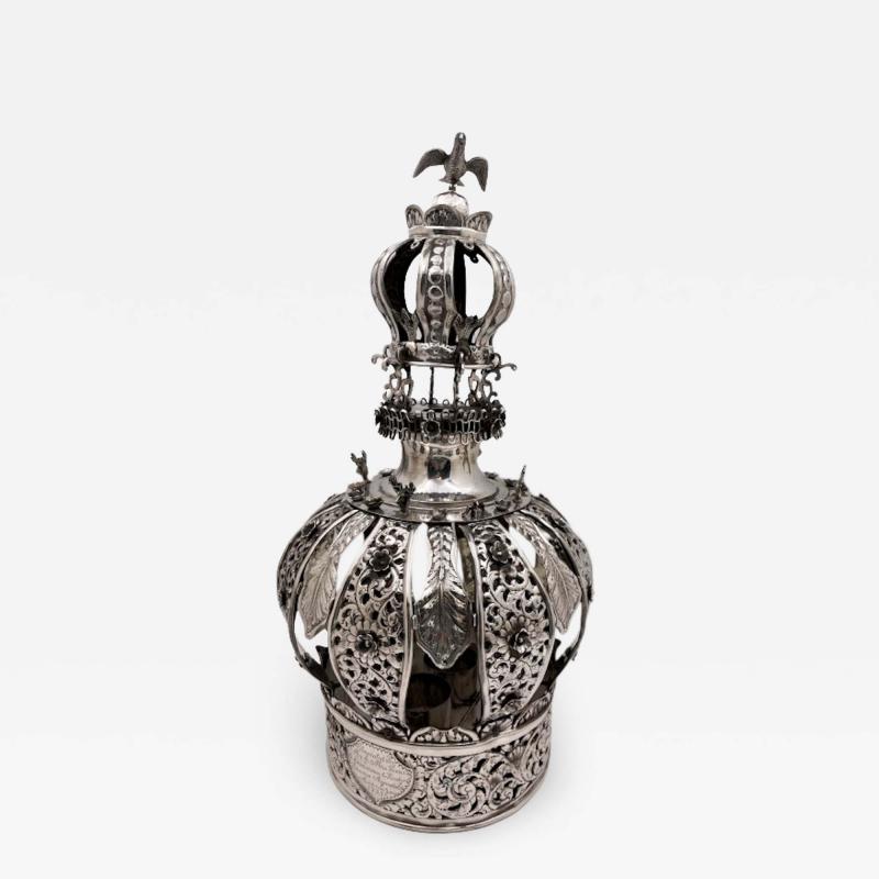 Russian Sterling Silver Torah Crown Judaica Turn of the Century Highly Detailed