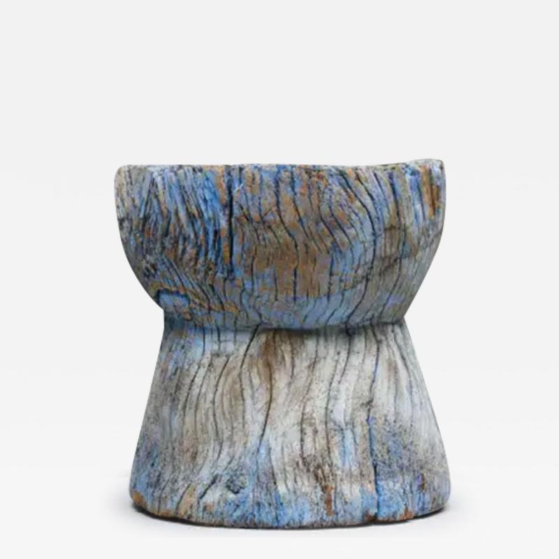 Rustic Brutalist Wooden Mortars France 20th Century