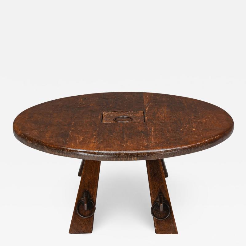 Rustic Coffee Table with Ring IV 1960s