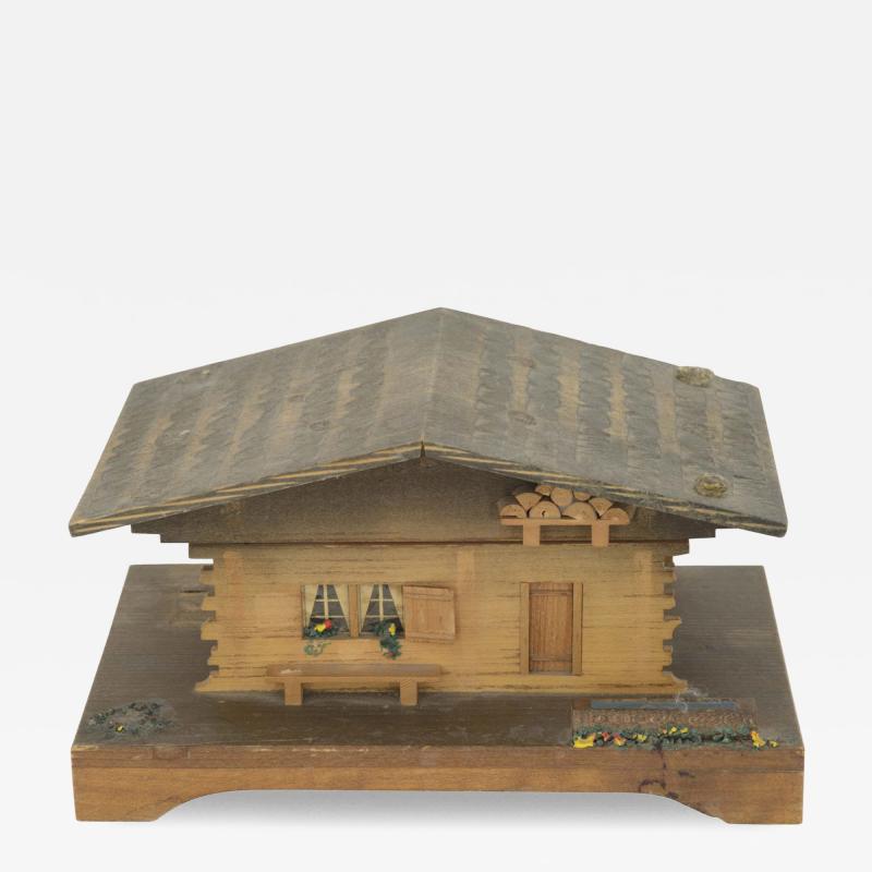 Rustic Continental House Shaped Music Box