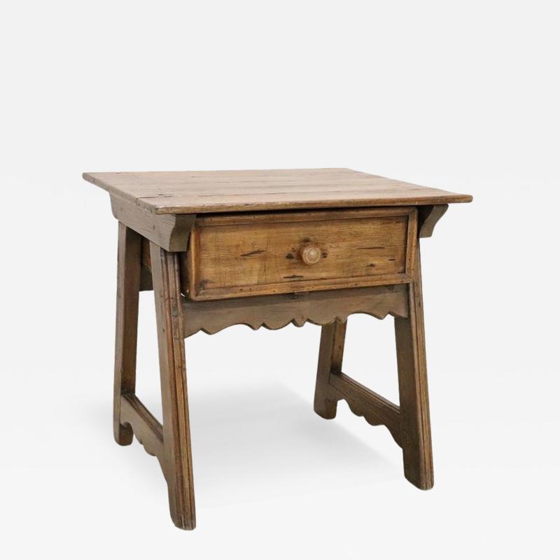 Rustic Fir and Oak Wood Antique Mountain Nightstand or Side Table