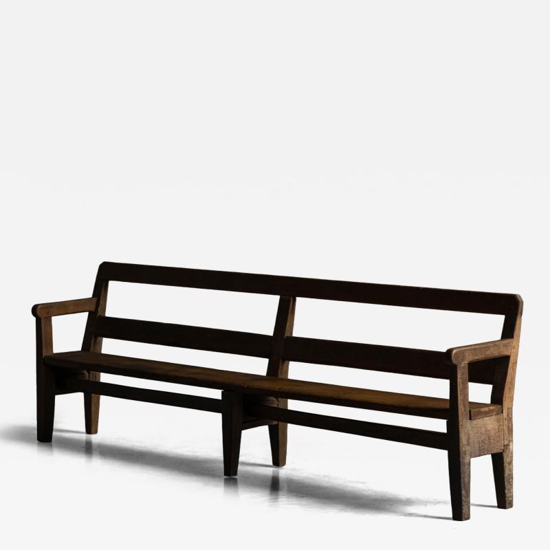 Rustic Pine Bench France circa 1900