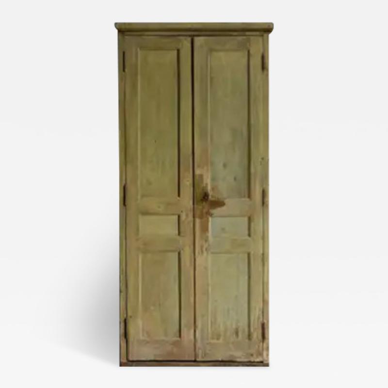 Rustic Primitive Green Cabinet France 19th Century