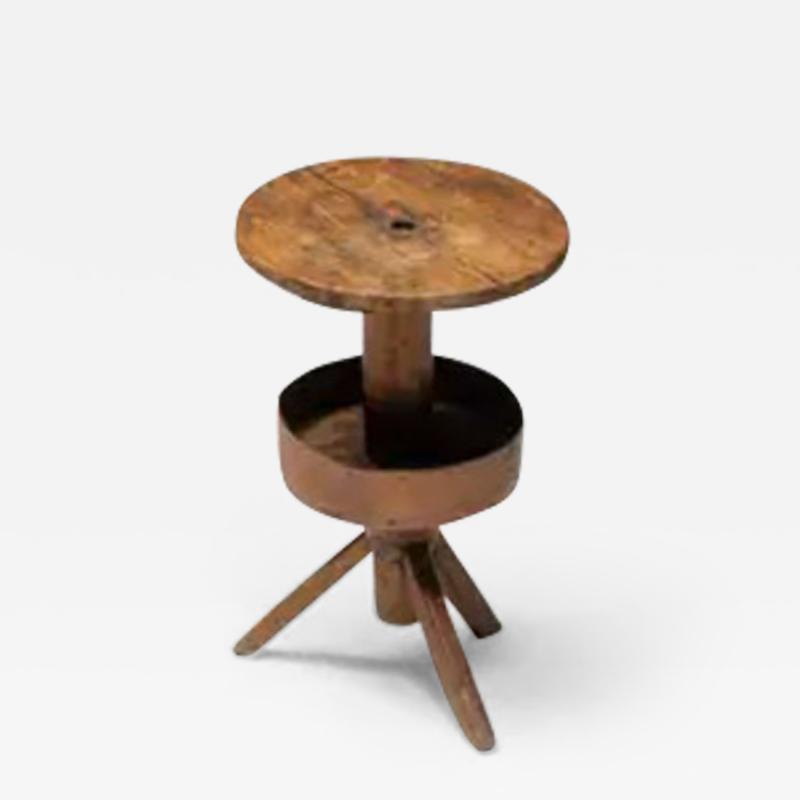Rustic Round Tripod Side Table France 19th Century