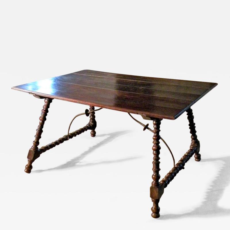 Rustic Spanish 18th Century Chestnut Dining or Center Table