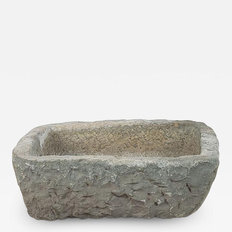 Rustic Stone Water Basin China or Japan 19th century