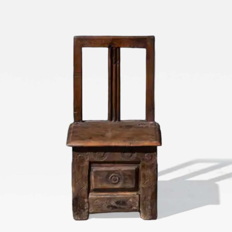 Rustic Travail Populaire Storage Chair France 19th Century