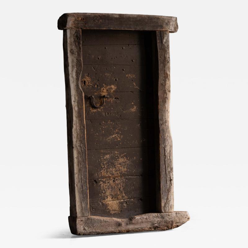 Rustic Vernacular Door with Frame Hautes Alpes France 19th Century