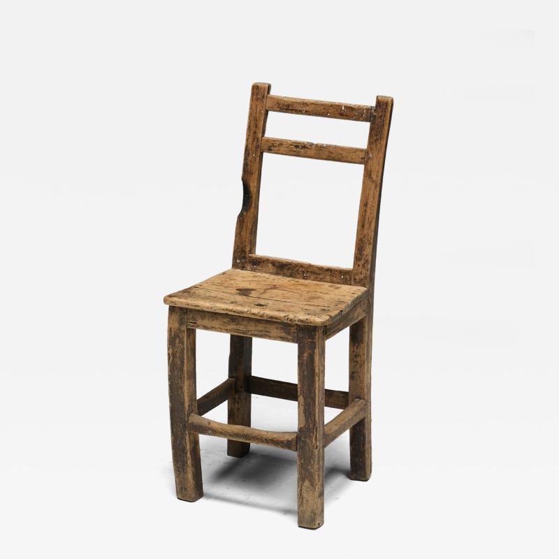 Rustic Vernacular Wooden Chair France 19th Century