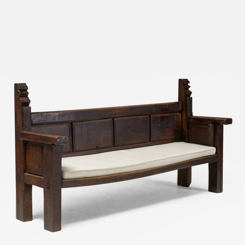 Rustic Wooden Bench 19th Century