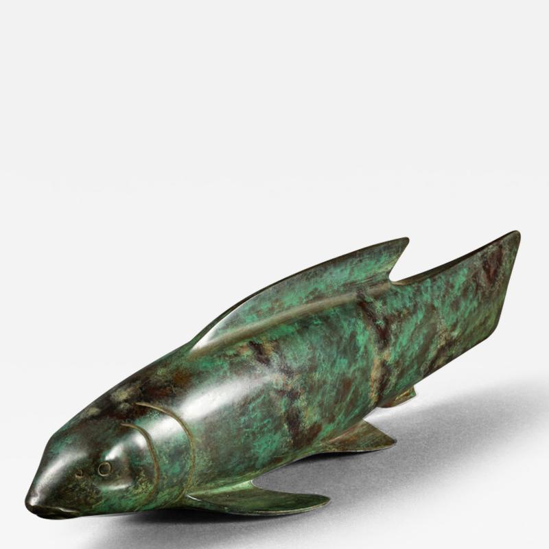 Ryohei Saku Japanese Bronze Carp