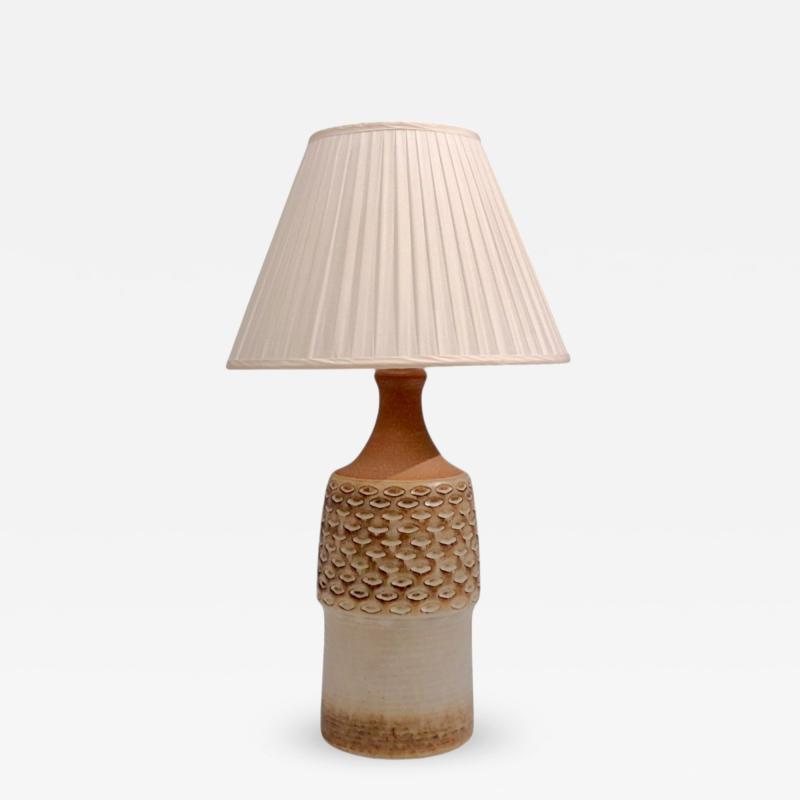 S holm Stent j Large Table Lamp Beige Stoneware Denmark 1960s