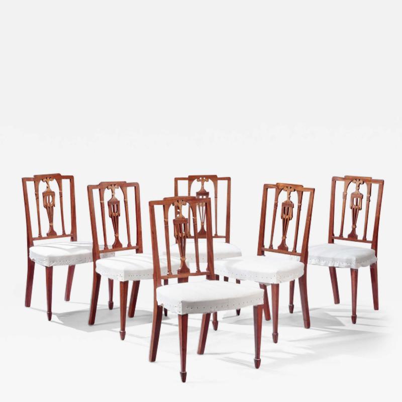 SET OF SIX FEDERAL SIDE CHAIRS