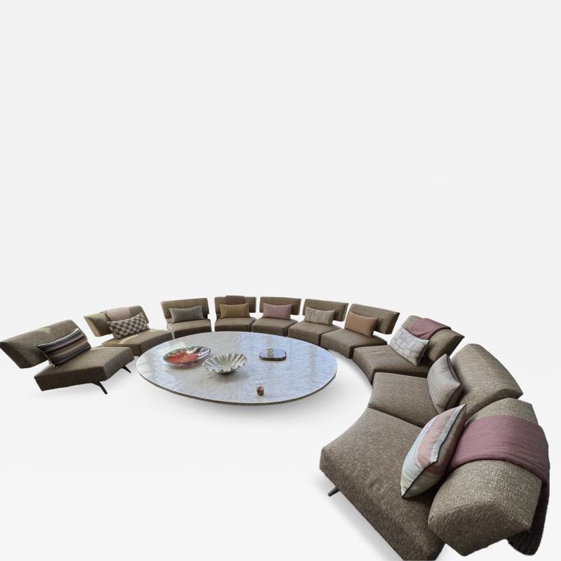 SET of 10 Henryot Cie French Contemporary Custom Upholstered and Molded Plasti