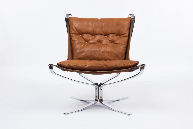 Sigurd Ressell - SIGURD RESSELL "FALCON" CHAIR AND OTTOMAN