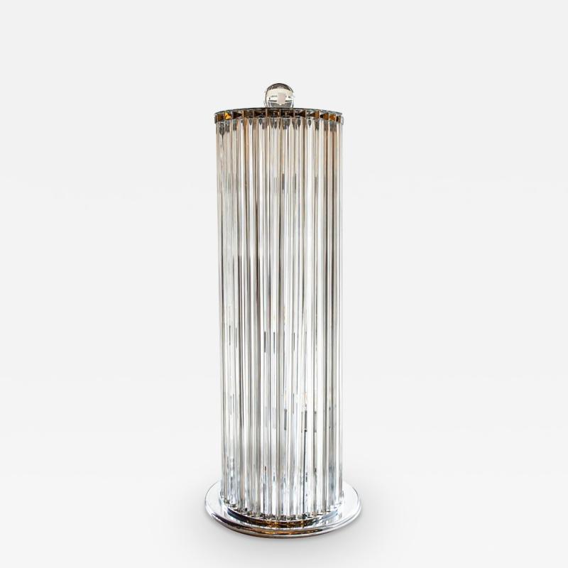 STUNNING MURANO TRIEDRI GLASS COLUMN FLOOR LAMP