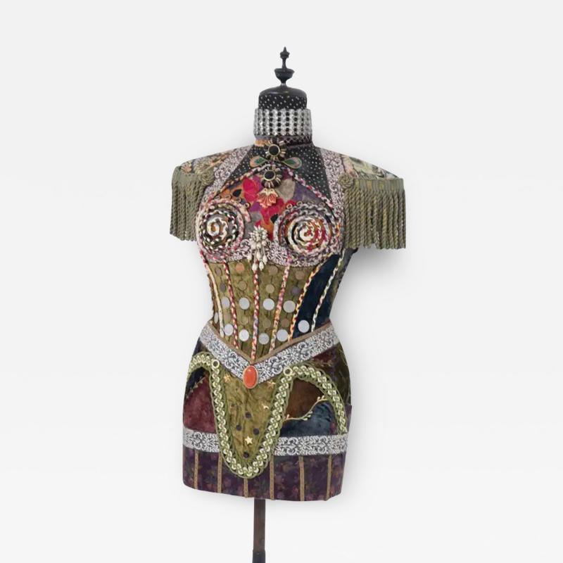 SUSANNA HARDAGE SUSANNA HARDAGE Mannequin with Textile Assemblage Coins and Costume Jewellery