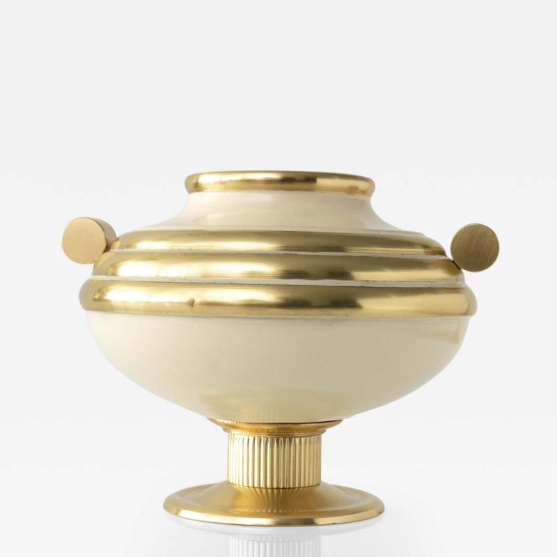 SWEDISH ART DECO POLISHED AND LACQUERED URN VASE