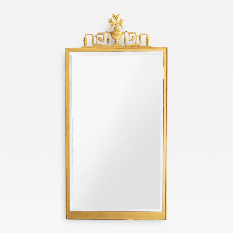 SWEDISH GRACE ART DECO GILT WOOD MIRROR