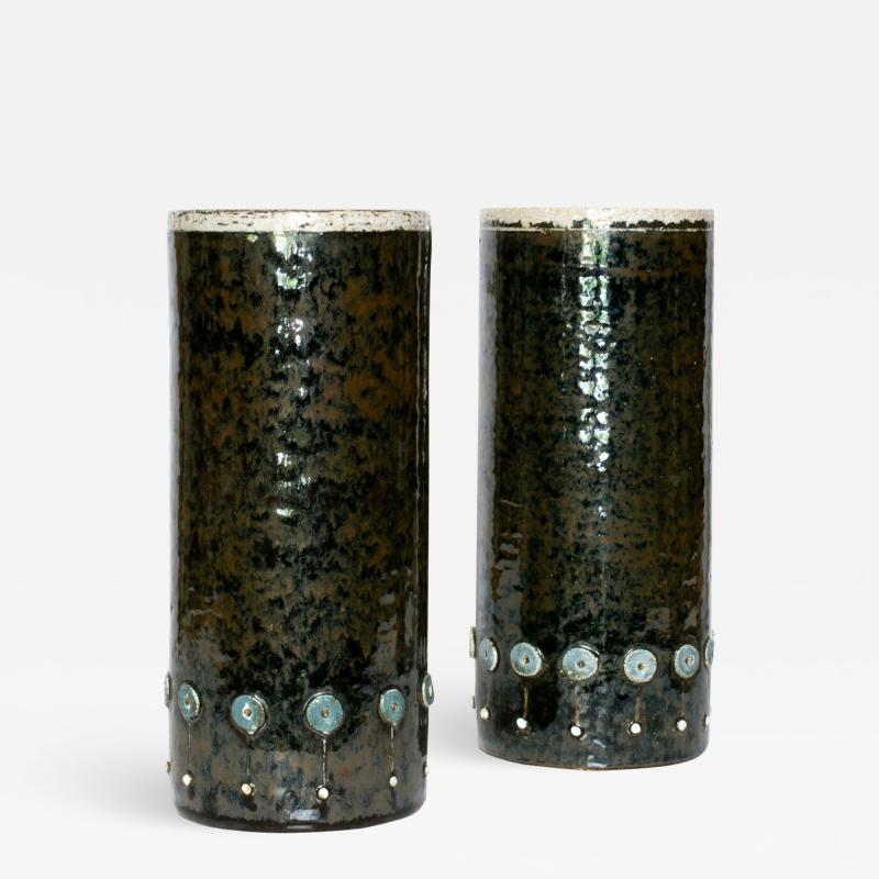 SYLVIA LEUCHOVIOUS SYLVIA LEUCHOVIUS PAIR OF VASES RORSTRAND